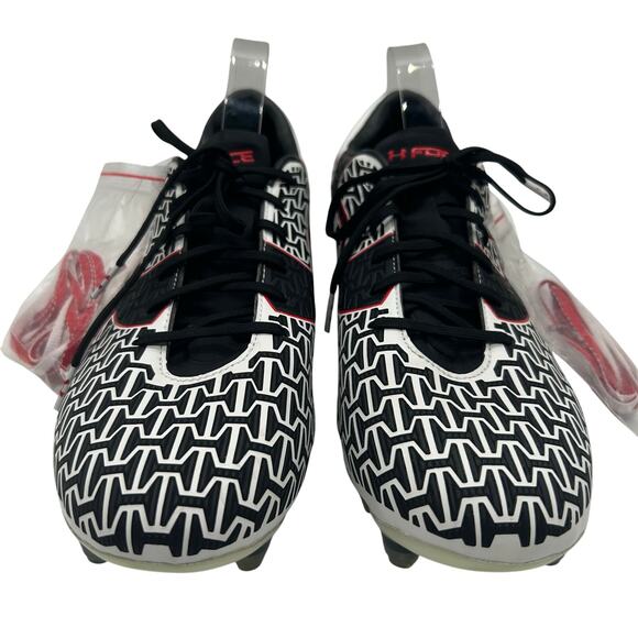 New‎ Under Armour Highlight MC Black White Red Football Cleats Men 13 - Picture 1 of 9